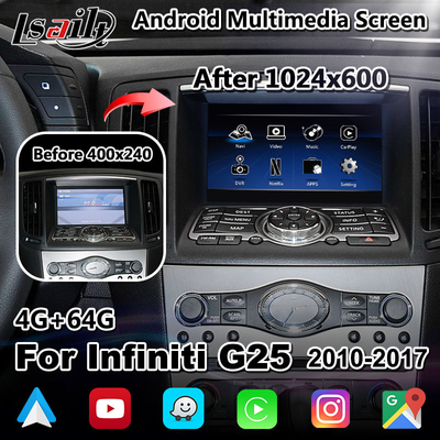 HDMI Lsailt Car Multimedia Display Android 9.0 For Infiniti G25 Q40 Q60