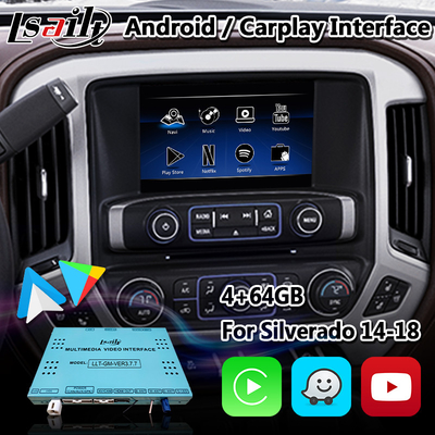 4+64GB Android Carplay Multimedia Interface for Chevrolet Silverado Camaro with Android Auto