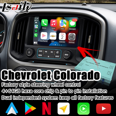 Carplay android auto Box Video Interface / Chevrolet Colorado Mirror Link Navigation