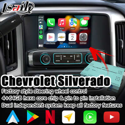 Android 9.0 4+64GB Carplay android auto Box Navigation Video Interface for Chevrolet Silverado