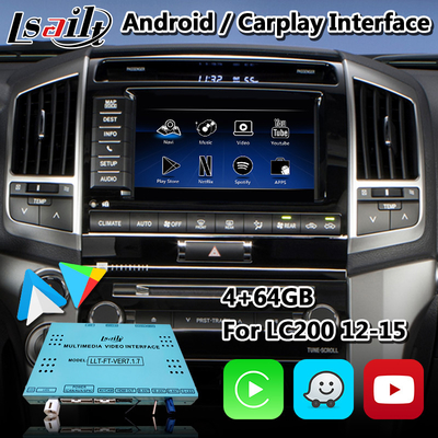 Lsailt Android Multimedia Video Interface for Toyota Land Cruiser LC200 With Android Auto Carplay GPS Navigation