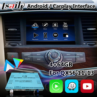 4GB RAM Android Video Interface GPS Navigation For Infiniti QX56 2010-2013