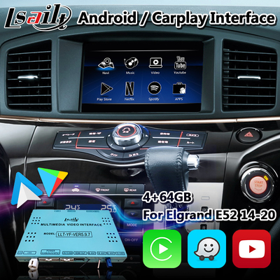 Android Multimedia Video Interface Wireless Carplay For Nissan Elgrand E52