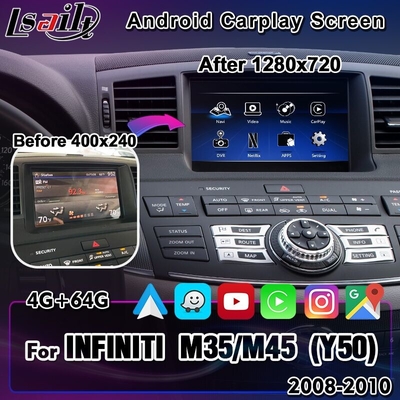 Lsailt 8 Inch HD Android Carplay Screen for Infiniti M Series 2008-2013 With Multimedia Display M25 M30d M37 M56 M35h