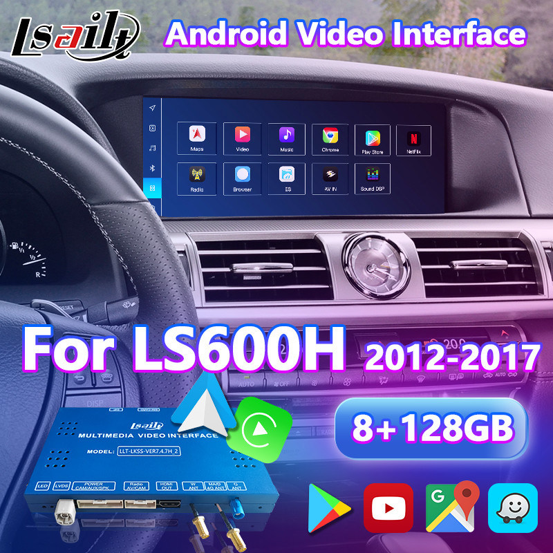 Lsailt 8+128GB Android Multimedia Carplay Interface Box for Lexus LS