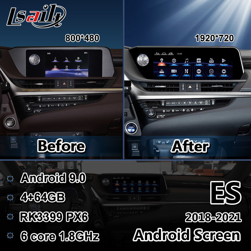 Lsailt 12.3 Inch Lexus Android Auto Screen RK3399 Youtube Carplay