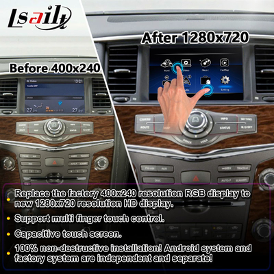 Lsailt Car Multimedia Screen for Nissan Patrol Y62 2011-2017 With Wireless Android Auto Carplay