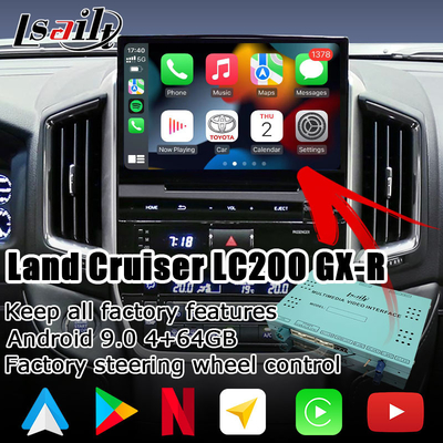 Car Android navigation box for Toyota LC200 GXR Fujitsu unit Carplay waze youtube rear view etc