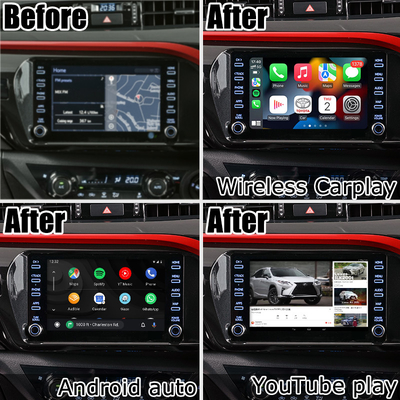 Toyota Hilux Android 13 multimedia video interface wireless carplay android auto touch 3