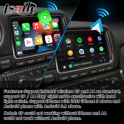 Wireless Android Auto Carplay Interface For Nissan GT-R GTR R35 DBA 12-16 IT08 08IT Include Japan Spec