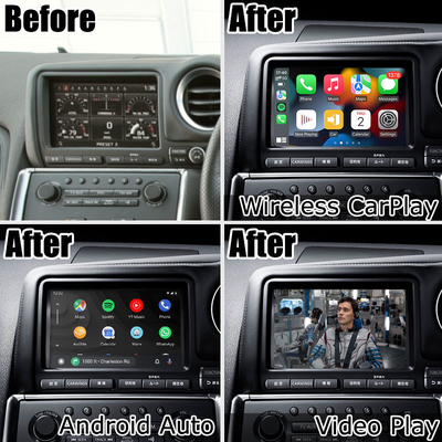 Wireless Android Auto Carplay Interface For Nissan GT-R GTR R35 CBA 08-10 Japan Spec