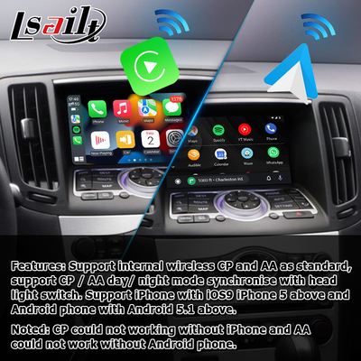 Wireless carplay android auto for Infiniti G37 G25 Q40 Q60 370GT skyline 08IT