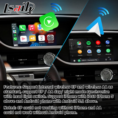 Lexus ES ES350 ES250 ES300h wireless carplay android auto screen mirroring box module Lsailt