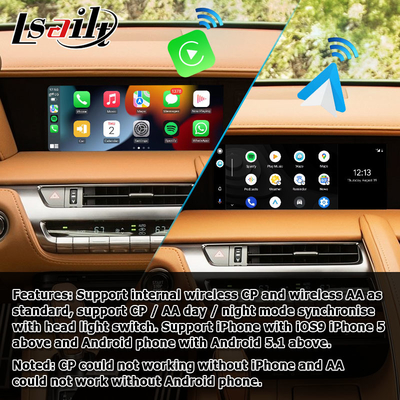 Lexus LC LC500 LC500h wireless android auto carplay media interface support screen mirroring