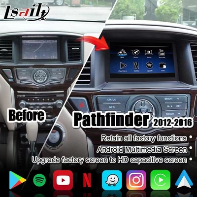 CarPlay Car Multimedia Screen for Nissan Pathfinder, Patrol, Armada Infiniti QX with Android Auto