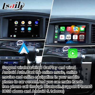 Wireless CarPlay Car Multimedia Screen for Nissan Elgrand Patrol, Armada Infiniti QX with GPS Navigation,Android Auto