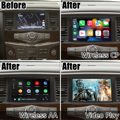 Nissan Patrol Y62 wireless carplay android auto OEM style upgrade by Lsailt