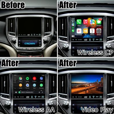 Toyota Crown S210 AWS215 GWS214 Majesta Athlete OEM style wireless carplay android auto multimedia system upgrade AUX