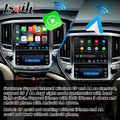 Toyota Crown S210 AWS215 GWS214 Majesta Athlete OEM style wireless carplay android auto multimedia system upgrade AUX