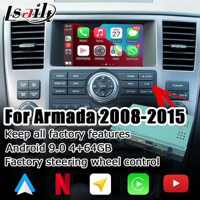 Android video interface carplay android auto box for Nissan Armada TA60 2008-2015