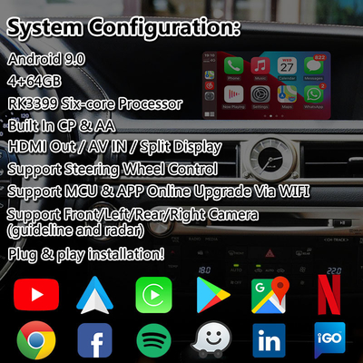 Lsailt Carplay Android Video Interface For Lexus GS 300h 450h 350 250 F Sport AWD 2012-2015