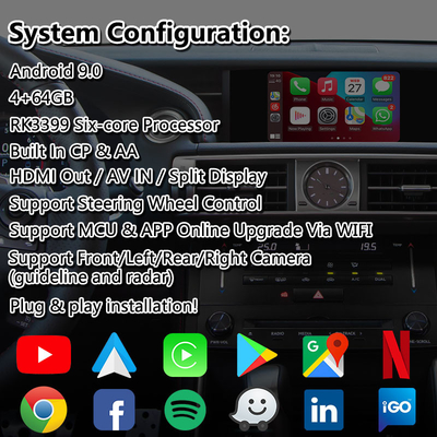 Lsailt Android Video Interface for Lexus IS250 IS300h IS350 IS200t IS300 IS Mouse Control 2013-2016