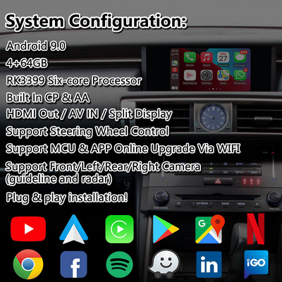 Lsailt Android Multimedia Interface for Lexus IS 300h 250 350 200t 300 AWD F Sport XE30 2013-2016