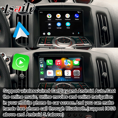 Lsailt Carplay Interface Box for Nissan 370Z 2010-2020 Android Auto Support Voice Command, Steering Control