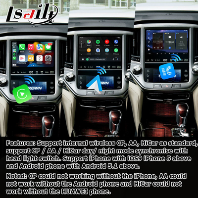 8+128GB Toyota Crown Android Carplay interface 14th gen AWS214 GWS215 S210 powered by Qualcomm