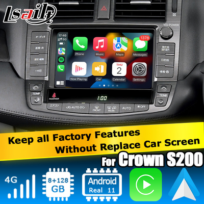 Toyota Crown GRS204 URS206 UZS207 S200 Android wireless Carplay Android Auto 8+128GB powered by Qualcomm