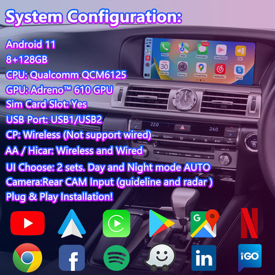 Lsailt Android Multimedia Carplay Interface for Lexus LS460 LS600h LS 460 2012-2017