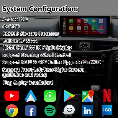 Lsailt Android Carplay Multimedia Video Interface For 2016-2021 Lexus LX 570 LX570