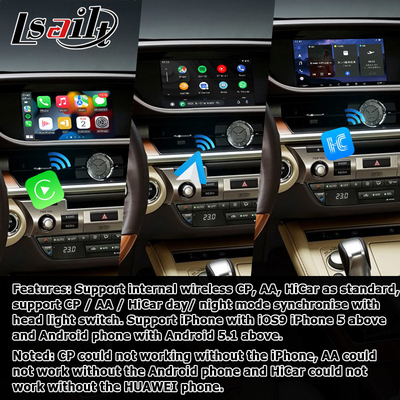 Lexus ES300h ES350 ES250 ES200 Android video interface 8+128GB Qualcomm base support carplay android auto