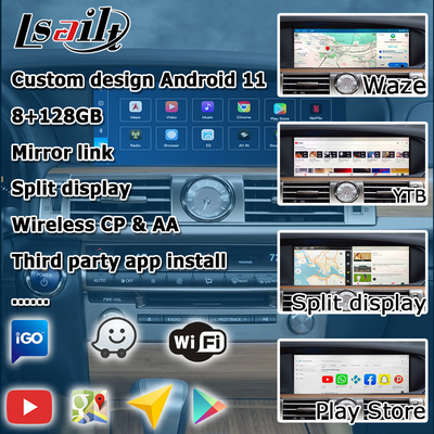 Lexus LS460L LS600hL android 11 carplay video interface base on Qualcomm 8+128GB