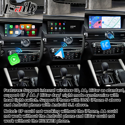 Lexus GS450h GS350 GS200t GS300h GSF android carplay video interface 8+128GB Qualcomm base