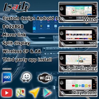 Lexus ES300h ES350 ES250 ES200 Android 11 video interface carplay android auto 8+128GB