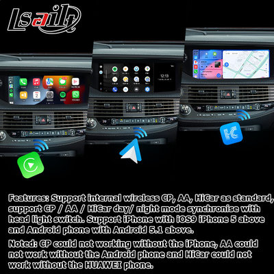 Lexus LS500 LS500h upgrade Android 11 carplay video interface 8+128GB keep all factory features