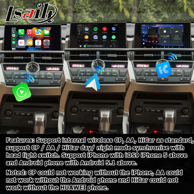 Lexus NX300h NX200 NX200t Android 11 video interface with wireless carplay android auto