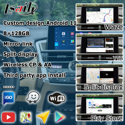 Lexus NX300h NX200 NX200t Android 11 video interface with wireless carplay android auto