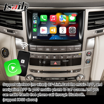 Lsailt CarPlay Android Interface Box for Lexus LX LX570 LX460d 2013-2021 8+128G Included NetFlix, YouTube