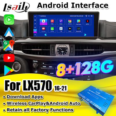 Lexus Video Interface Android CarPlay Box for Lexus LX570 12.3 Inches Equipped with YouTube, NetFix, Google Play