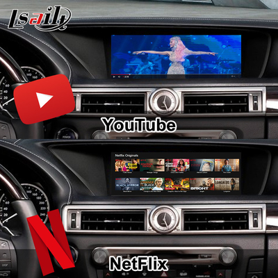 Lsailt Wireless CarPlay Android Interface for Lexus GS200t GS450H 2012-2021 With YouTube, NetFlix, Android Auto