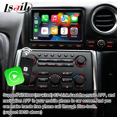 Lsailt 8GB Android Multimedia Screen for GT-R 2011-2016 Included Wireless CarPlay, Android Auto, Spotify, YouTube