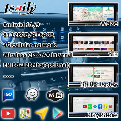 10.25 inches Android 8+128 Carplay android auto Screen upgrade HDMI For Lexus IS200t IS350 IS300