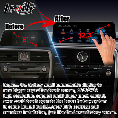 HD 12.3 Inches Android screen upgrade for Lexus RX350 RX450h Lsailt Android Auto Carplay