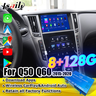 Lsailt Android Infotainment Module for Infiniti Q50 Q60 2014-2020 CarPlay Interface, Android Navigation Box