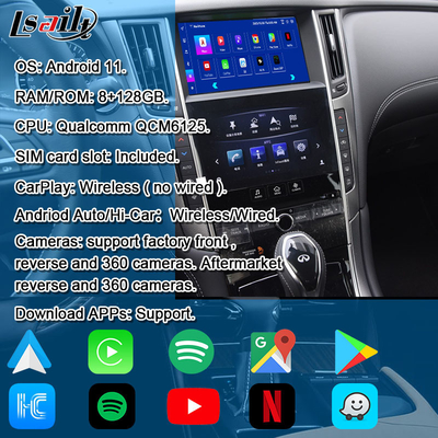 Android 11 Smart Infotainment Module for Infiniti Q50 2013-2015 In-Car Multimedia Integration Systems, CarPlay Box