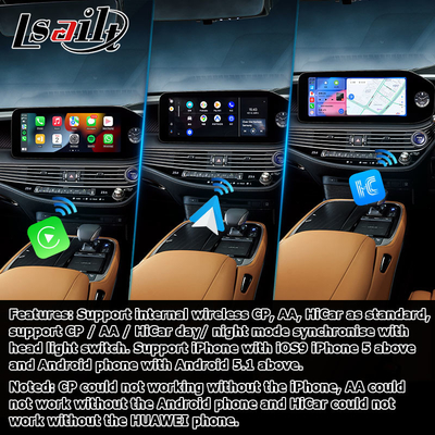 Lexus LS500h LS500 LS350 2022 Android 13 video interface 8+128GB base on Qualcomm