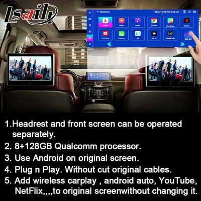 HDMI 8G Android Multimedia Interface with CarPlay , YouTube,Google Play, NetFlix For Nissan Patrol 370Z Quest,Android 13