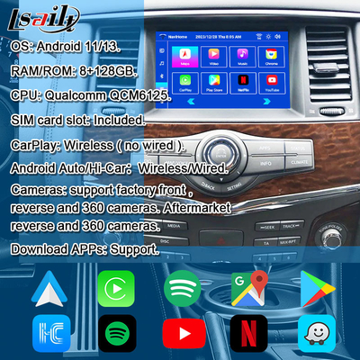Lsailt 8G Smart Infotainment Module for Nissan Armada Patrol Support Headrest Screen, Wireless CarPlay , NetFlix